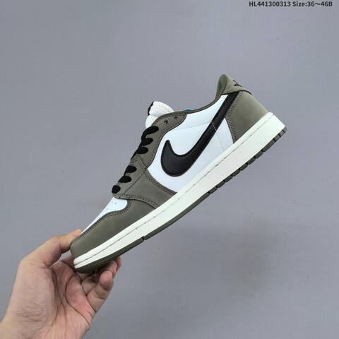 Air Jordan 1 Low OG Medium Olive AIR JORDAN 1 Aj1 Lifestyle (BS-66547)