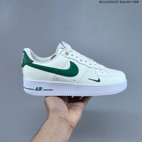 Nike Air Force 1 07 Sail White Dark Green Gold EU 36-45 Sneaker - Unisex (BS-62402)
