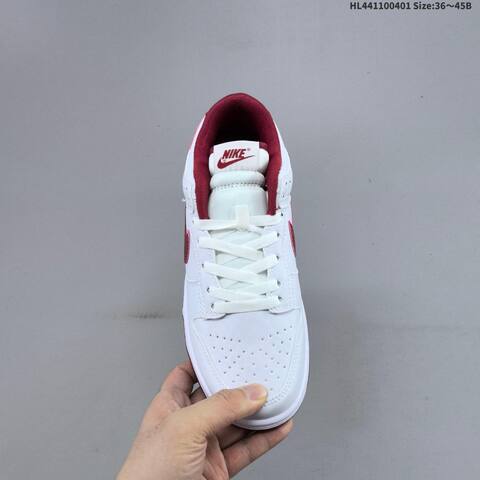 Nike SB Dunk Low White Dark Red EU 36-45 Skate Shoe - Unisex (BS-60994)