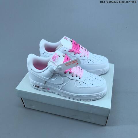Nike Air Force 1 07 White Pink Red EU 36-45 Sneaker - Unisex (BS-61029)