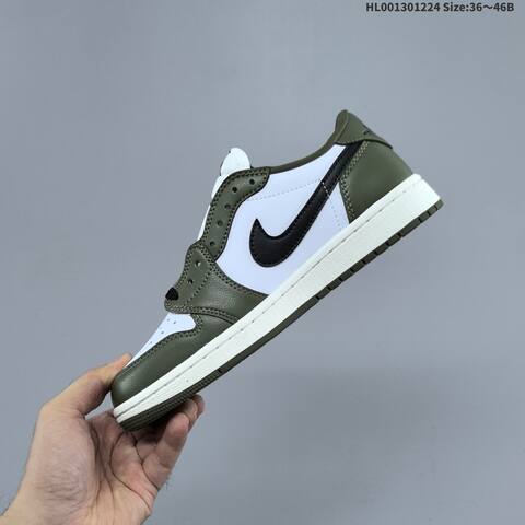 Air Jordan 1 Low OG Medium Olive AIR JORDAN 1 Aj1 Lifestyle (BS-67294)