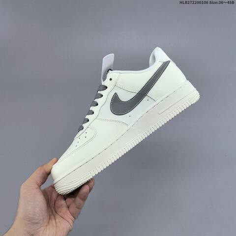 Nike Air Force 1 07 Low Beige Dark Gray Red EU 36-45 Sneaker - Unisex (BS-62192)
