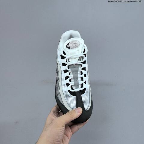 Nike Air Max 95 White Light Grey Dark Grey Black EU 40-48 5 Running Shoe - Men's (BS-60023)