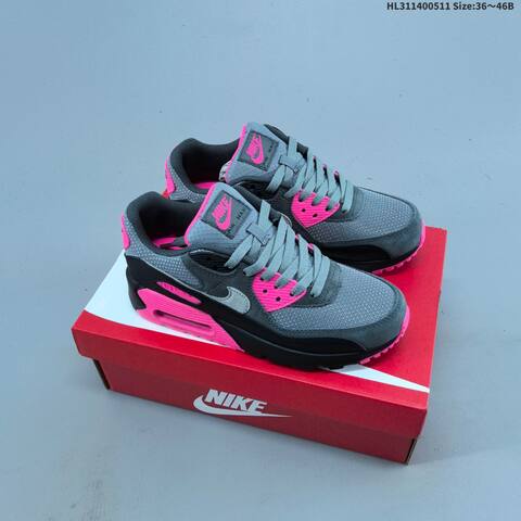 Nike Air Max 90 Black Grey Green White EU 36-46 Running Shoe - Unisex (BS-60415)