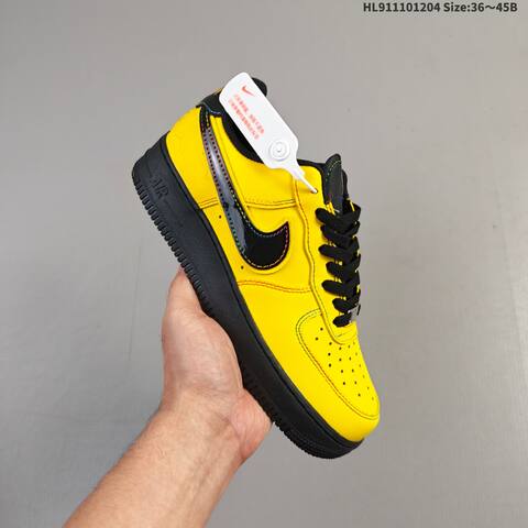 Nike Air Force 1 07 Yellow Black Dark Green EU 36 45 Skate Shoe EU 36-45 - Unisex (BS-62841)