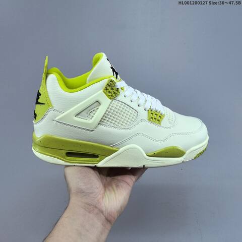J Balvin x Air Jordan 4 Retro Lemonade AIR JORDAN 4 Aj4 4 J Balv Lifestyle (BS-66802)
