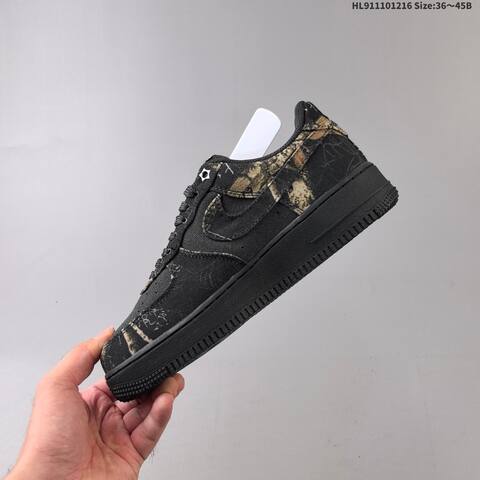 Nike Air Force 1 07 Black Brown Tan Olive Green White EU 36-45 Sneaker - Unisex (BS-62640)