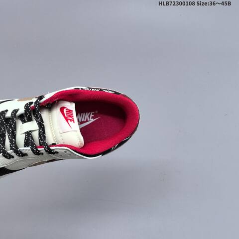 Nike Dunk Low White Black Red Gold EU 36-45 Skate Shoe - Unisex (BS-62124)