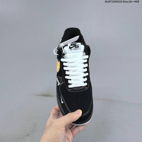 Nike Air Force 1 07 Low Stussy Black Yellow White EU 36-45 Sneaker - Unisex (BS-60244)