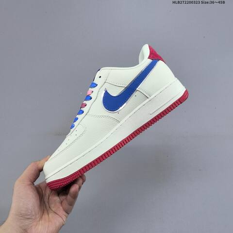 Nike Air Force 1 07 Low Supreme Off White Blue Red Purple EU 36-45 Sneaker - Unisex (BS-61171)