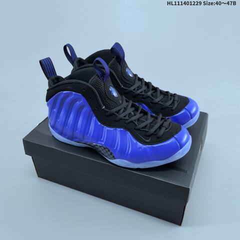 Nike Air Foamposite One Black Royal Blue Ice Blue EU 40-47 Basketball Shoe - Men's (BS-62337)