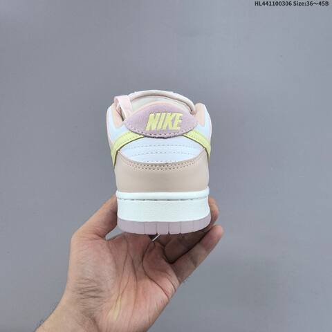 Nike Dunk Low PRM White Light Pink Pale Yellow EU 36-45 Skate Shoe - Unisex (BS-61465)