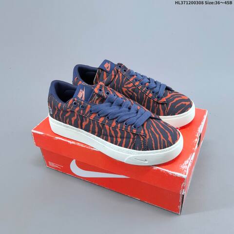 Nike Blazer Low Devin Booker Detroit Tigers Navy Orange White EU 36-45 Skate Shoe - Unisex (BS-61435)