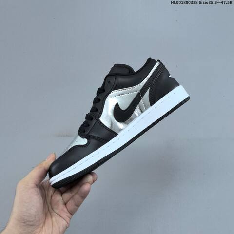 Air Jordan 1 Low Silver Toe AIR JORDAN 1 Aj1 Lifestyle (BS-66425)