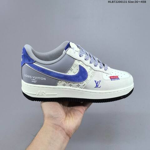Nike Air Force 1 07 LV8 Off White Red Blue Black EU 36-45 Sneaker - Unisex (BS-61615)