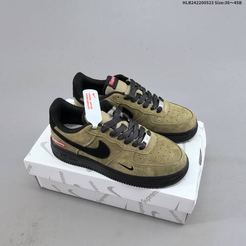 Nike Air Force 1 07 LV8 Beige Black Brown Olive EU 36-45 Sneaker - Unisex (BS-60177)