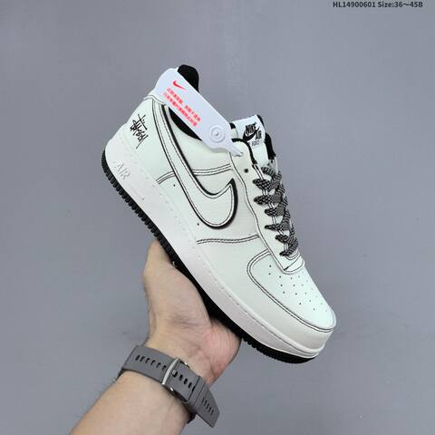 Nike Air Force 1 Low Stussy Off White Navy Black EU 36-45 Sneaker - Unisex (BS-60019)
