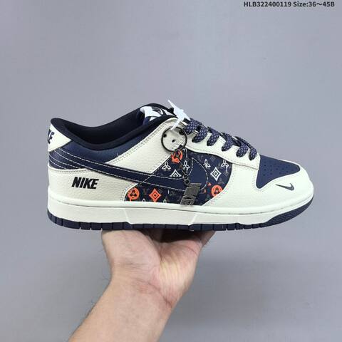 Nike Dunk SB Low Sail Navy Blue Orange Black EU 36-45 Skate Shoe - Unisex (BS-61898)