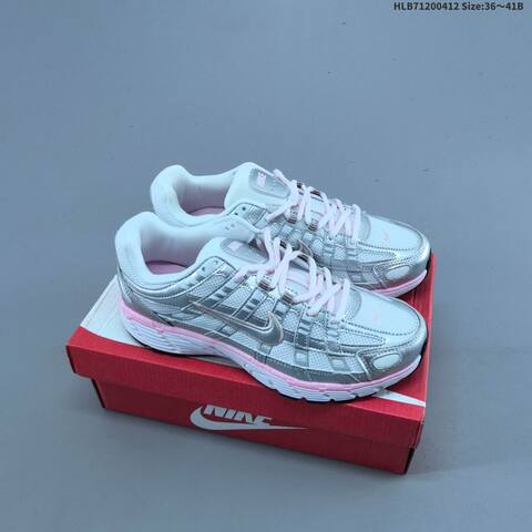 Nike P-6000 White Black Pink Beige EU 36-41 Running Shoe - Unisex (BS-60788)