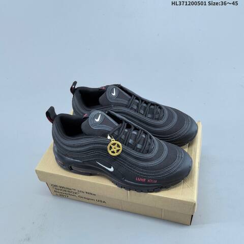 Nike Air Max 97 Black White Red Blue EU 36-45 Running Shoe - Unisex (BS-60561)