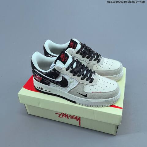 Nike Air Force 1 07 LV8 Off White Black Red EU 36 45 Sneaker EU 36-45 - Unisex (BS-61398)