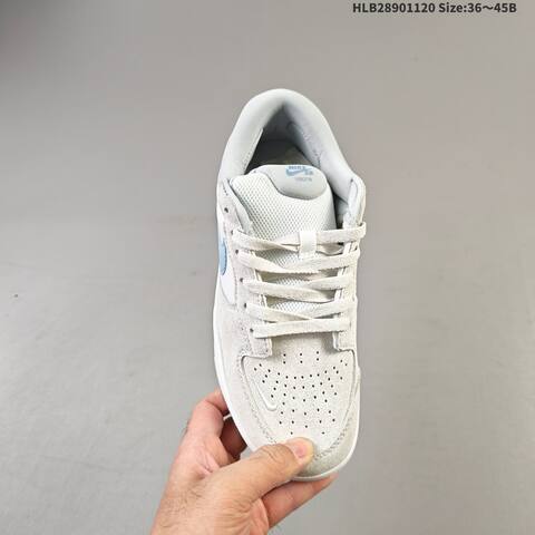 Nike SB Force 58 Light Grey White Light Blue EU 36-45 Skate Shoe - Unisex (BS-63376)