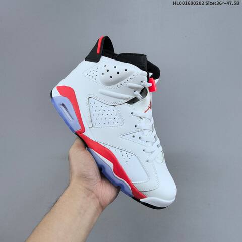 Air Jordan 6 Retro Infrared White AIR JORDAN 6 Aj6 Lifestyle (BS-66725)
