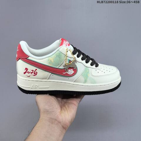 Nike Air Force 1 07 LV8 Black White Red EU 36-45 Sneaker - Unisex (BS-61931)