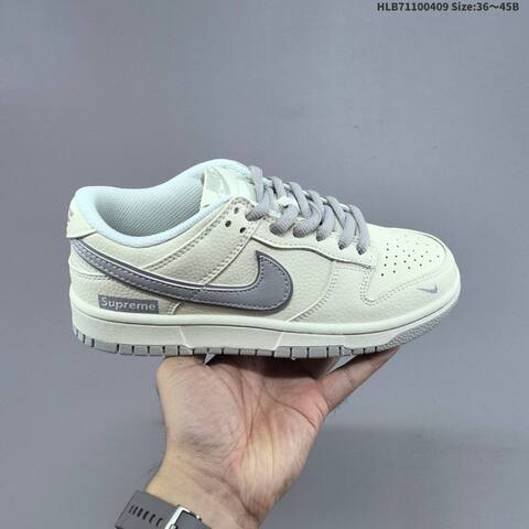 Nike SB Dunk Low Supreme Off White Black Navy EU 36-45 Skate Shoe - Unisex (BS-60862)