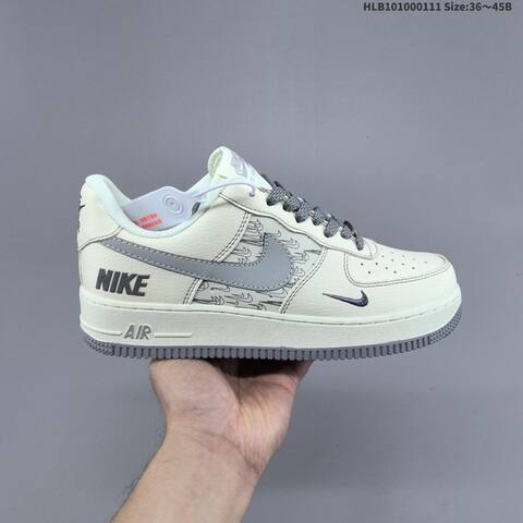 Nike Air Force 1 07 Low Beige Grey White Black EU 36-45 Skate Shoe - Unisex (BS-62067)