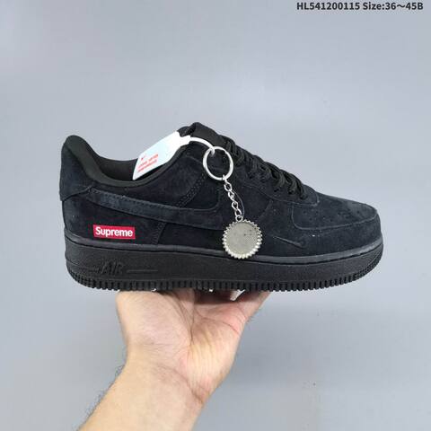 Nike Air Force 1 07 Supreme White Brown Black EU 36-45 Skate Shoe - Unisex (BS-61969)