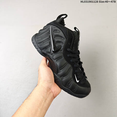 Nike Air Foamposite One Black Dark Grey White EU 40-47 Basketball Shoe - Men's (BS-62996)