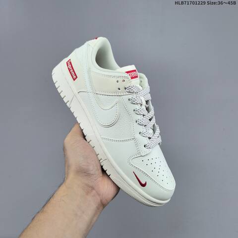 Nike SB Dunk Low Off White Red Grey EU 36-45 Skate Shoe - Unisex (BS-62340)