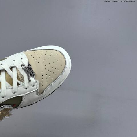 Nike SB Dunk Low Pegasus Pack CNY White Beige Olive Dark Brown EU 36-45 Skate Shoe - Unisex (BS-61354)