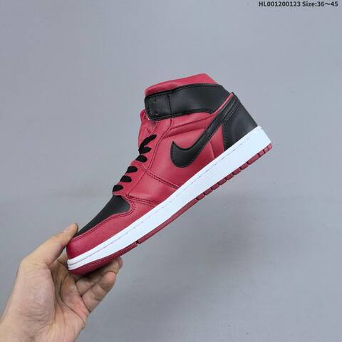 a Air Jordan 1 Mid Reverse Bred AIR JORDAN 1 Aj1 Lifestyle (BS-66864)