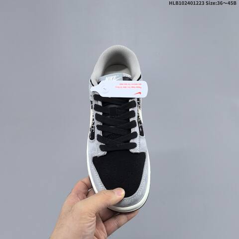 Nike SB Dunk Low Black Grey White EU 36-45 Skate Shoe - Unisex (BS-62503)