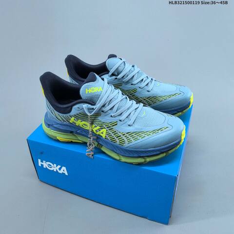 HOKA Mafate Speed 4 Dark Green Neon Yellow Coral Pink Black EU 36-45 Trail Shoe Trail Running Sneakers - Unisex (BS-69399)