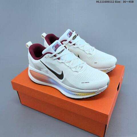 Nike Vomero Plus ReactX Air Zoom Sail Dark Brown Burgundy Orange Blue EU 36-45 Running Shoe - Unisex (BS-62037)
