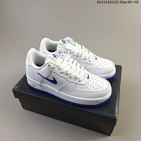Nike Air Force 1 07 White Royal Blue EU 36-45 Sneaker - Unisex (BS-63338)