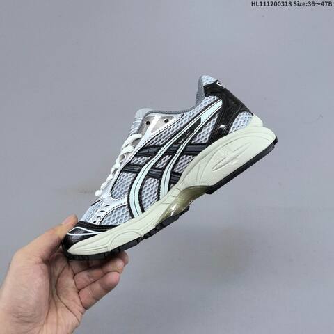 ASICS Gel-Kayano 14 Silver Black Cream Grey EU 36-47 Running Shoe Running Sneakers - Unisex (BS-68992)