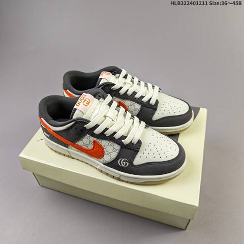 Nike SB Dunk Low Retro DIY Off White Dark Grey Orange Beige EU 36-45 Skate Shoe - Unisex (BS-62767)