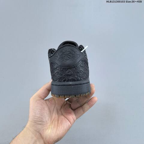 Air Jordan 1 Low Obsidian Suede AIR JORDAN 1 Aj1 Lifestyle (BS-66708)