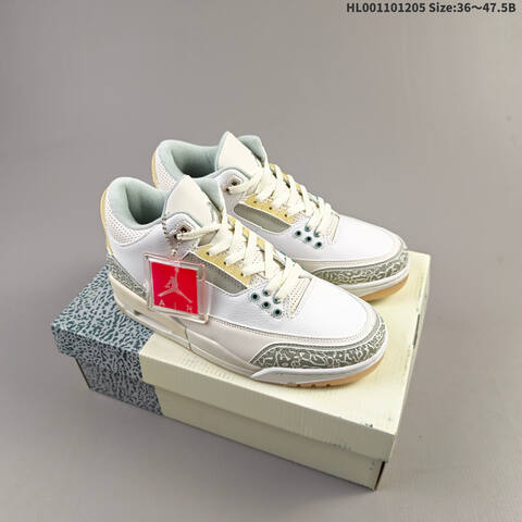 Air Jordan 3 Retro Craft Ivory AIR JORDAN 3 Aj3 Lifestyle (BS-67521)