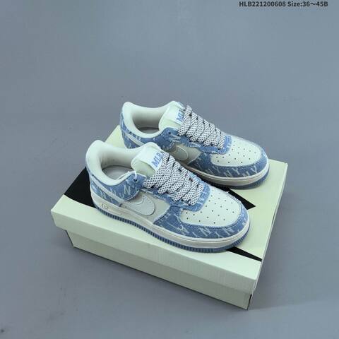 Nike Air Force 1 07 Light Blue Off White EU 36-45 Sneaker - Unisex (BS-59960)