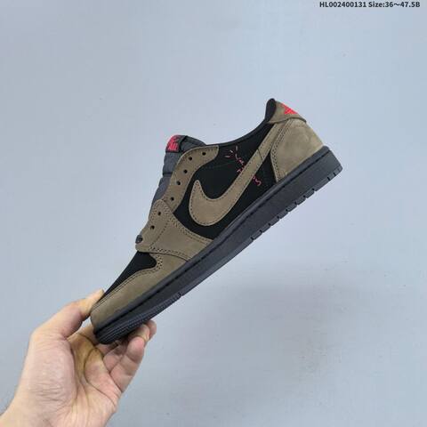 Travis Scott x Air Jordan 1 Low Velvet Brown AIR JORDAN 1 Aj1 Lifestyle (BS-66745)