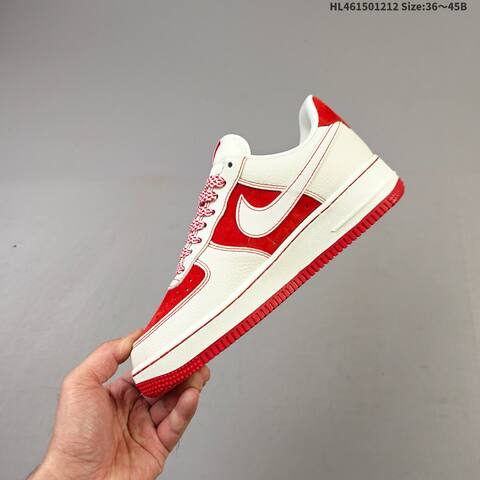Nike Air Force 1 07 LV8 Off White Red Yellow EU 36-45 Sneaker - Unisex (BS-62734)