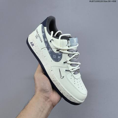 Nike Air Force 1 07 LV8 DM6688 Off White Grey Black EU 36 45 Skate Shoe EU 36-45 - Unisex (BS-61683)