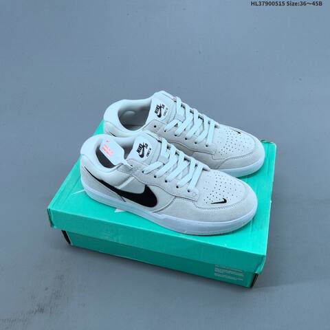 Nike SB Force 58 Light Grey Black White EU 36-45 Skate Shoe - Unisex (BS-60318)