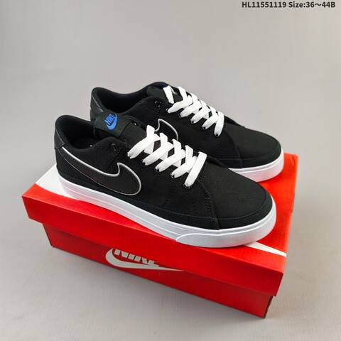 Nike Court Legacy Black White Blue EU 36-44 Skate Shoe - Unisex (BS-63437)
