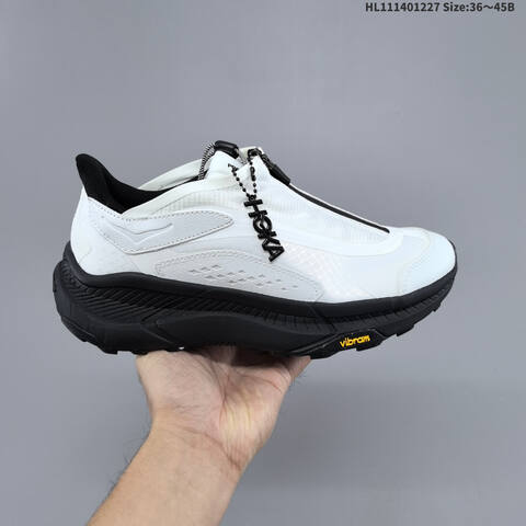 HOKA ONE ONE Project Transport Black White Neon Yellow EU 36-45 Trail Shoe Trail Running Sneakers - Unisex (BS-69418)